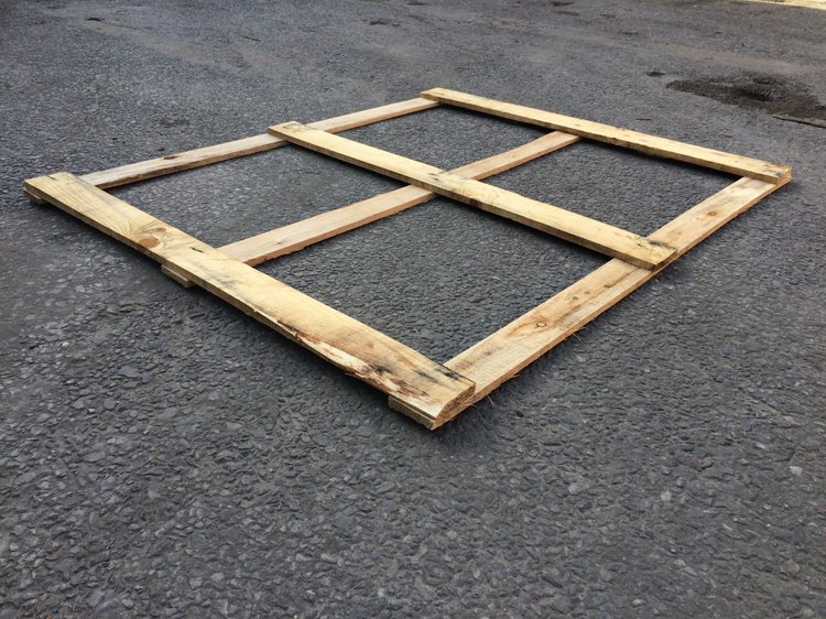 Open-frame reconditioned pallet top